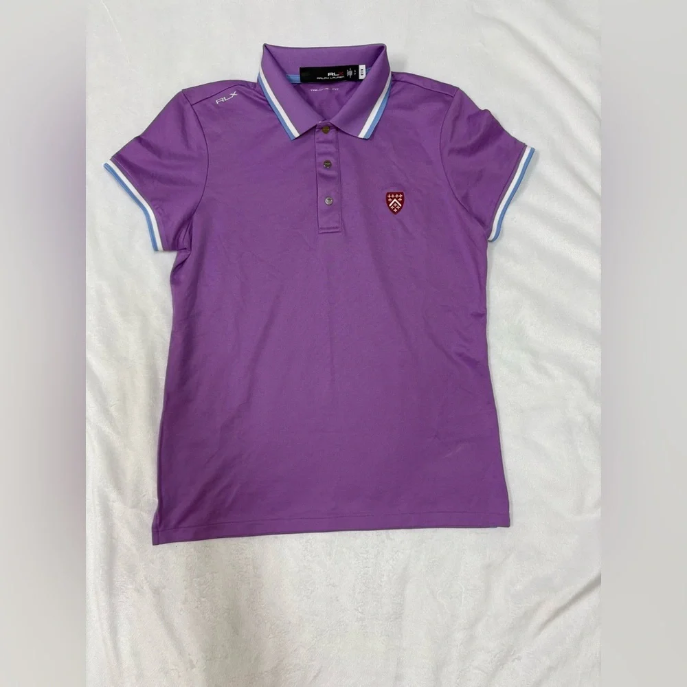 Ralph Lauren Purple Kids Polo Shirt with Blue Accents
